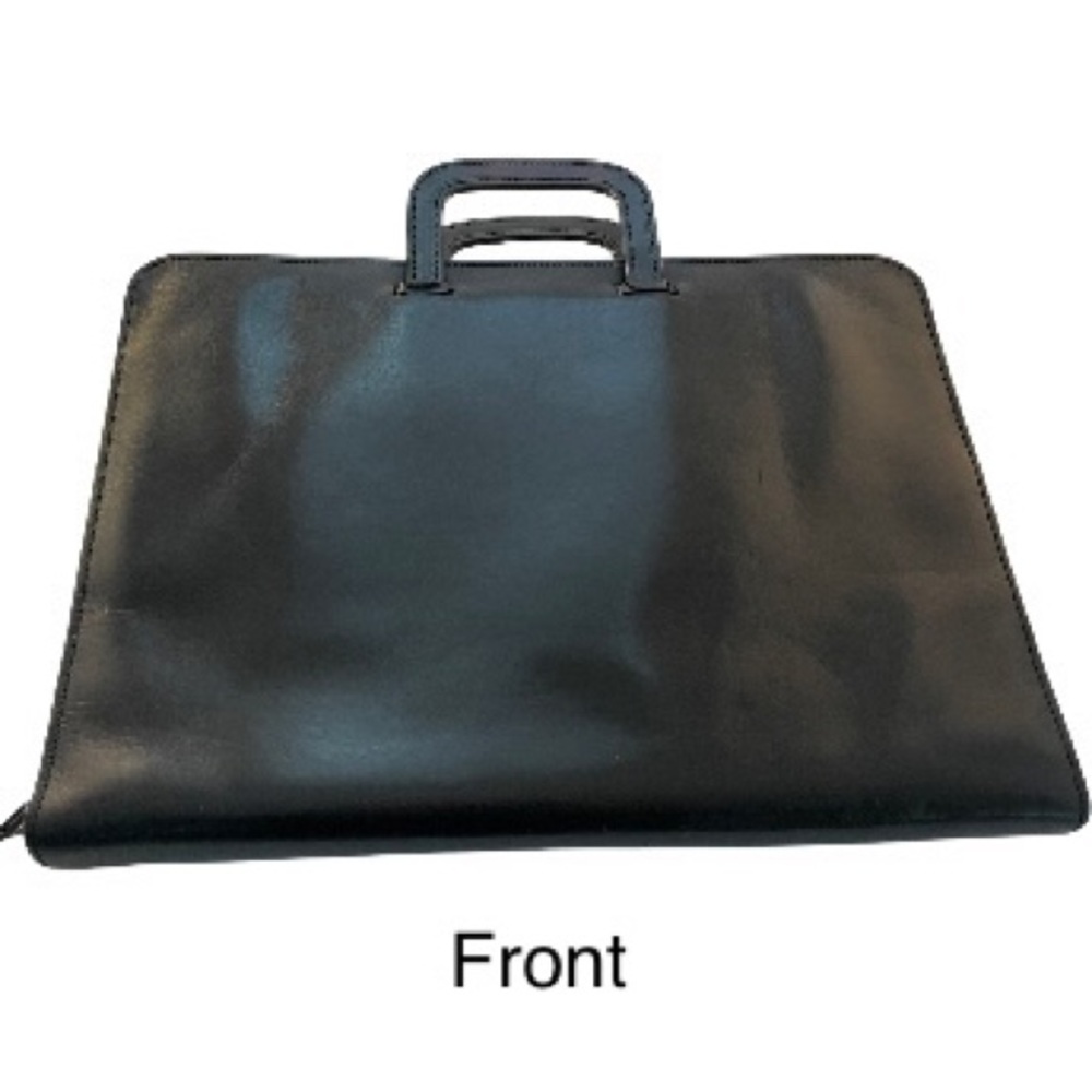 TOTO Italian Black Leather “Atelier” Portfolio